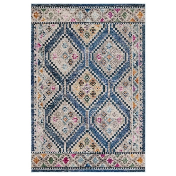 Safavieh 9 x 12 ft. Madison Transitional Rectangle Power Loomed Rug Blue & Beige MAD481M-9 - main